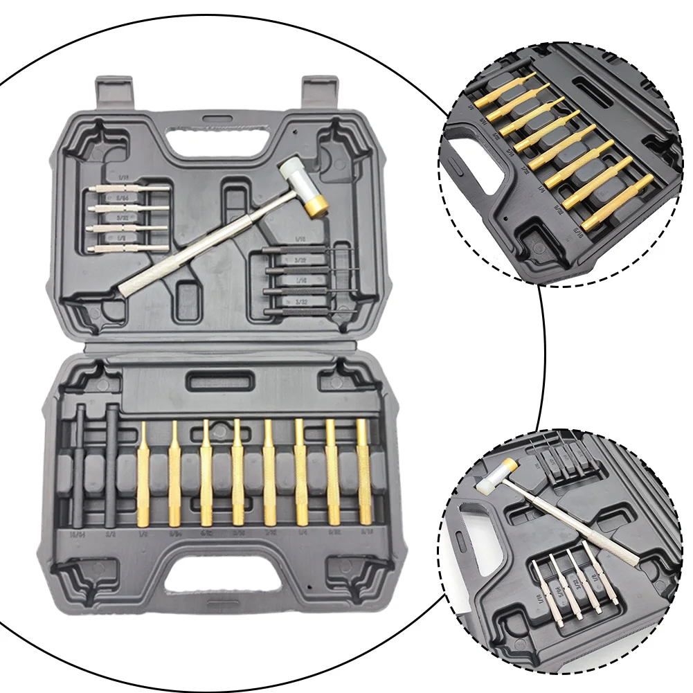 1 Pc Roll Pin Punch Set With Steel Punch Double-Faced Hammers Gunsmithing Punch Tool Portable Hand Tool Set Tool Accessories