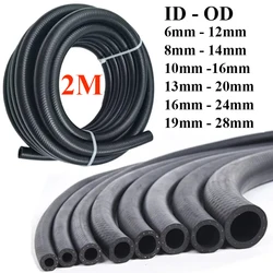 2 Meters NBR Petrol Diesel Oil Resistant Rubber Car Tube Hose 6 8 10 13 16 19mm Diameter Flexible High Pressure Automobile Pipe