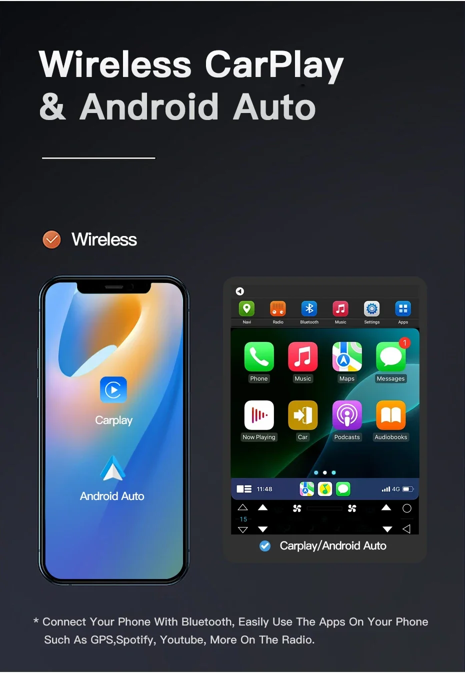 Android13 Car Radio For Ford F150 2009-2014 Vertical screen Carplay Navigator Multimedia Video Player Auto 5G WIFI GPS Head Unit