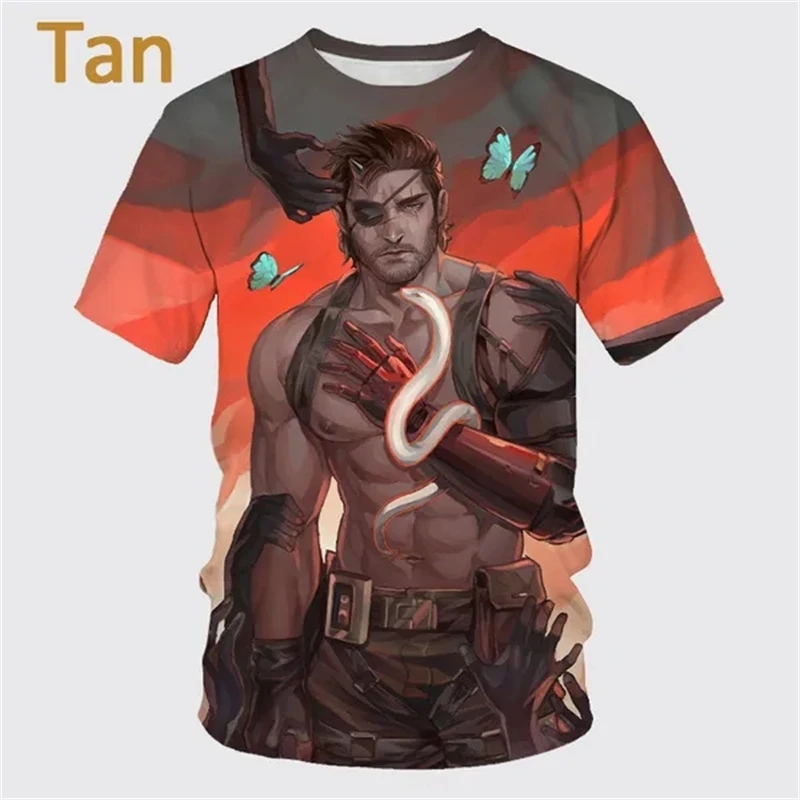 Summer New Hot-selling Video Game Metal Gear Solid 3D Printing Men\'s Short Sleeve T-shirt Fashion Casual Unisex T Shirt Top Tees