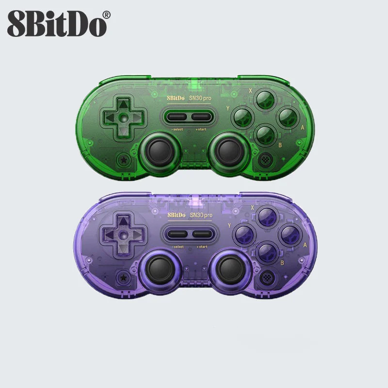 

Беспроводной игровой контроллер 8bitdo SN30Pro с Bluetooth, цветной прозрачный специальный выпуск, компьютерные Steam Android геймпады, подарок