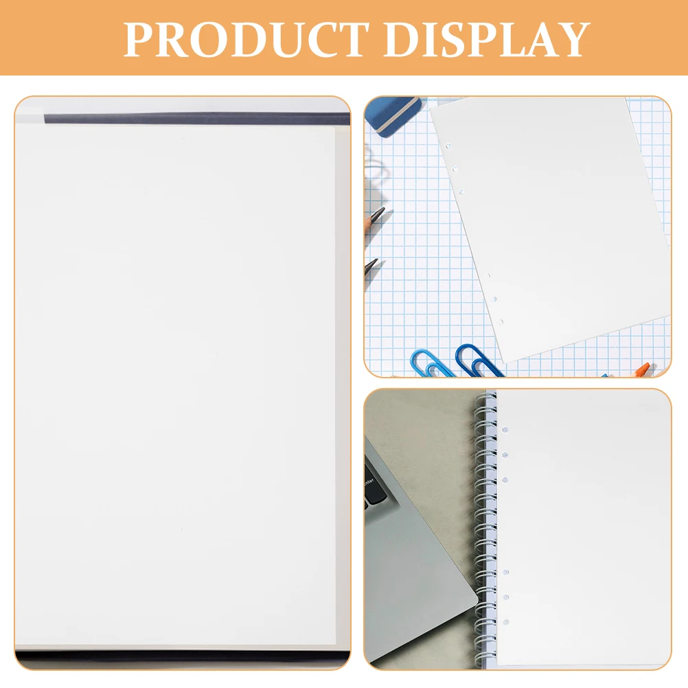 

10 Sheets Transparent Notebook Dividers Detachable Binder Tabs Classification Tabs Office Page Markers Binder Dividers