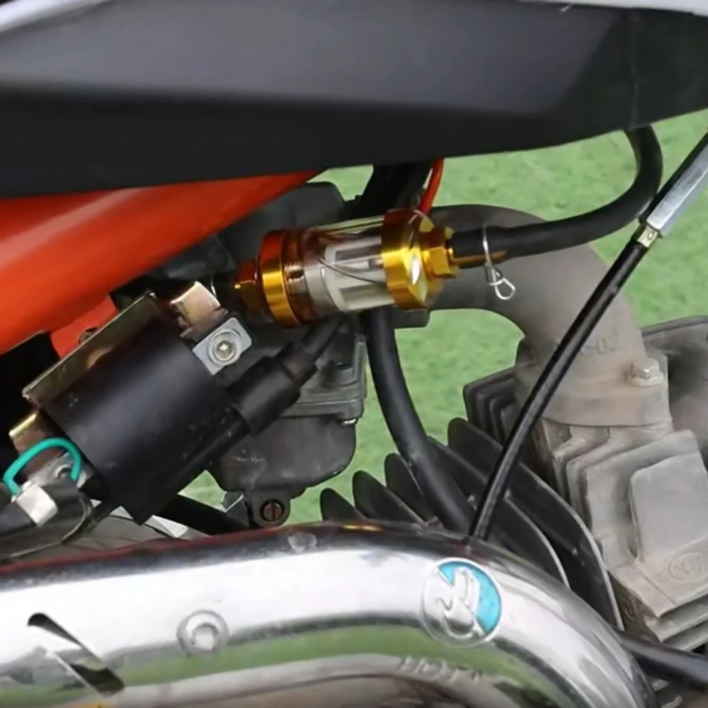 범용 CNC 알루미늄 합금 유리 가스 연료 가솔린 오일 필터, 모토크로스 더트 피트 자전거... - 1