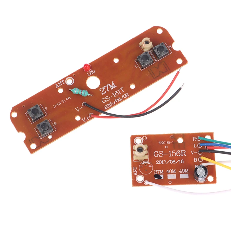 4CH RC Car Remote Control 27MHz Circuit PCB Transmitter and Receiver Board with Antenna Radio System