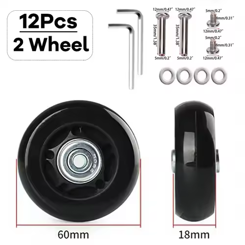 Silent Suitcase Wheels Rubber Trolley Luggage Casters High-Quality Durable Travel Bag Wheel Repair Accessories for Quiet Rolling - Image 9
