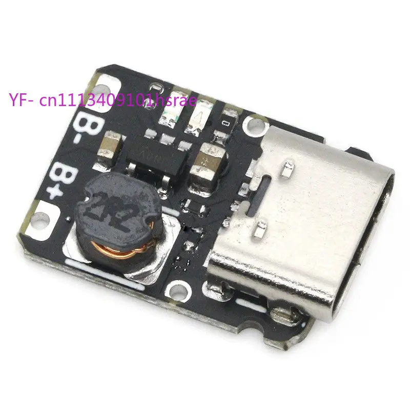 10PCS 18650 Lithium Battery Charge Discharge Module, Type-C 5V Boost Power Board, 3.7V-4.2V Charging with Overcharge Protection