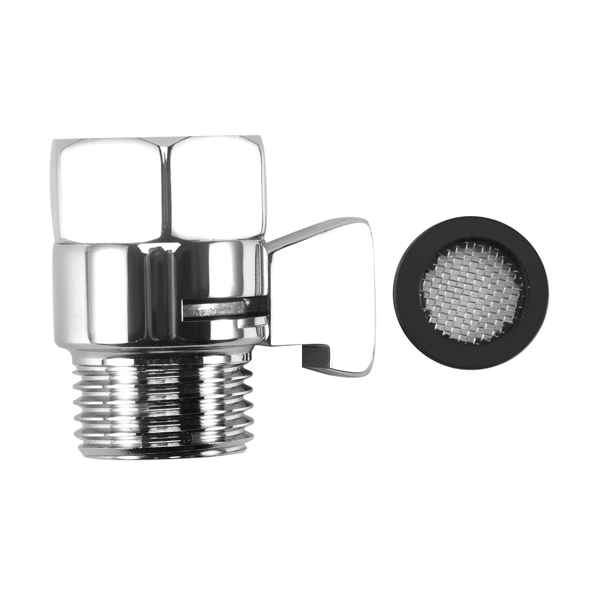 Water Flow Control Shut Off Valve, Brass Adjustable Water Pressure Regulator for Hand Held Shower Head & Bidet Sprayer image 3