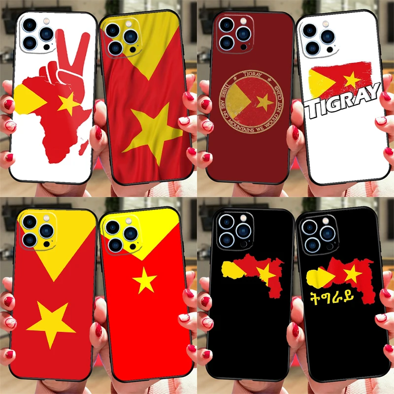 Tigray Flag Phone Case For iPhone 16 15 11 12 13 14 Pro Max Mini X XS XR Plus SE2 Funda Coque Capa Cover