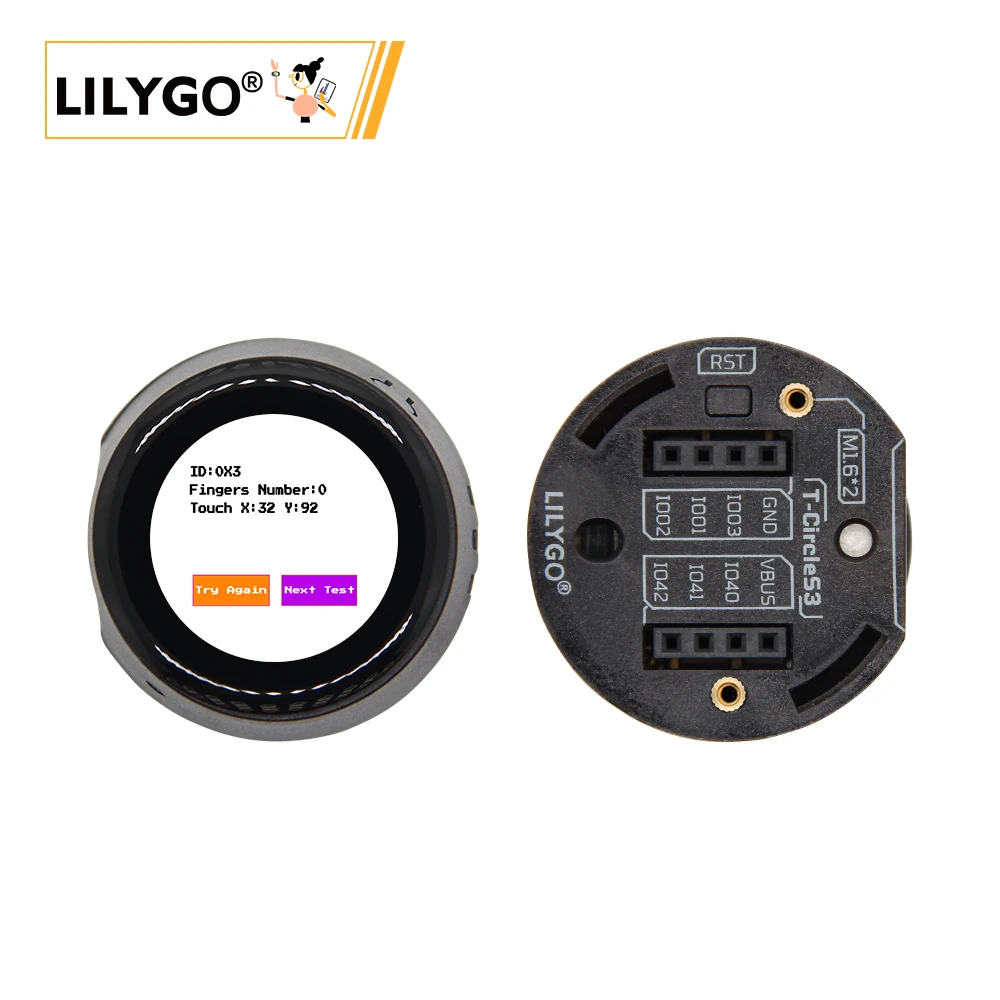 LILYGO (LILYGO) ®   T-Circle / T-Circle-S3 ESP32-S3 IoT Okrągły moduł TFT LCD 0,75-calowy wyświetlacz dotykowy Wi-Fi i Bluetooth IoT Wearable Design