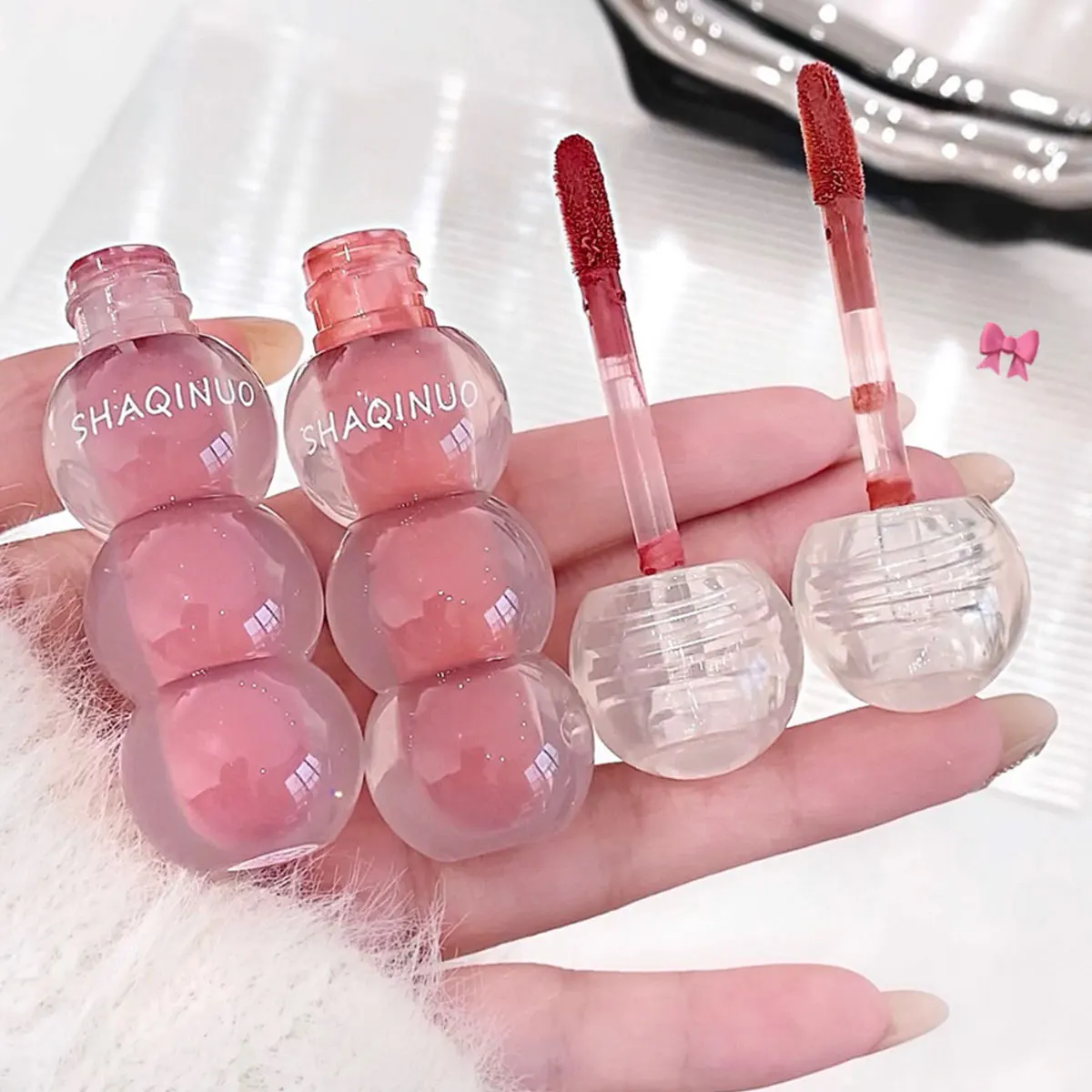 Cute Velvet Matte Lip Gloss Whitening Lip Gloss Liquid Lipstick Waterproof Lip Gloss