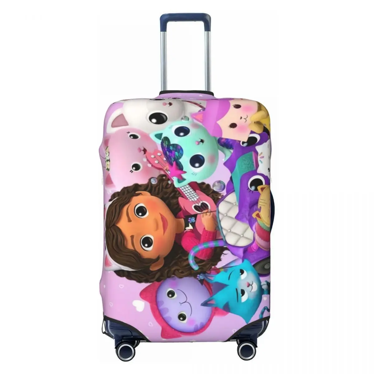 

Чехол для багажа для кукольного домика с рисунком Габби, эластичный защитный чехол для дорожного чемодана Gabby Mercat, подходит для 18-32 дюймов