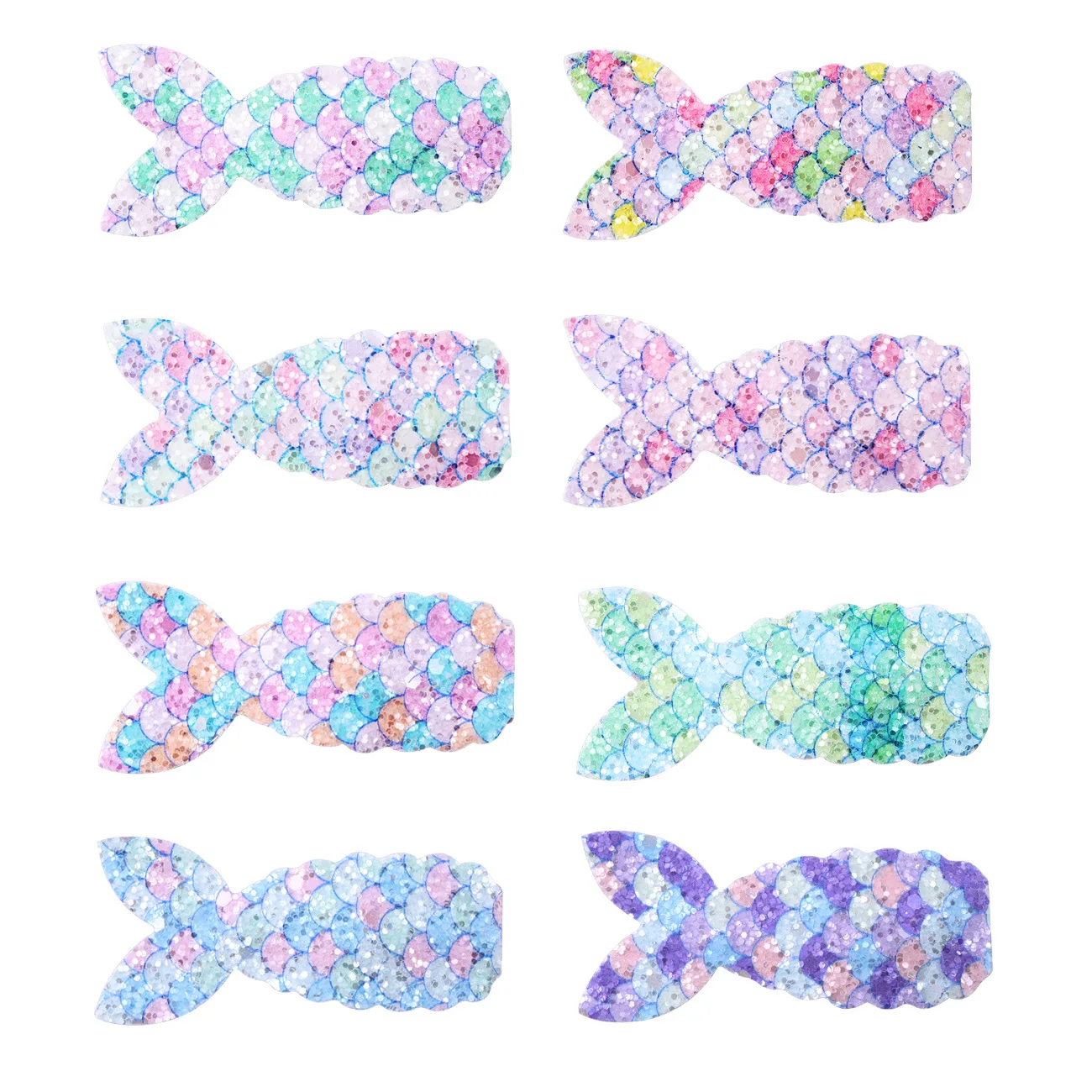 8 stücke Glitzer Meerjungfrau Haars pangen für Mädchen Prinzessin Haars pangen Metall Haarnadeln für Baby Kleinkinder Alligator Clips Haarschmuck – Detail 1