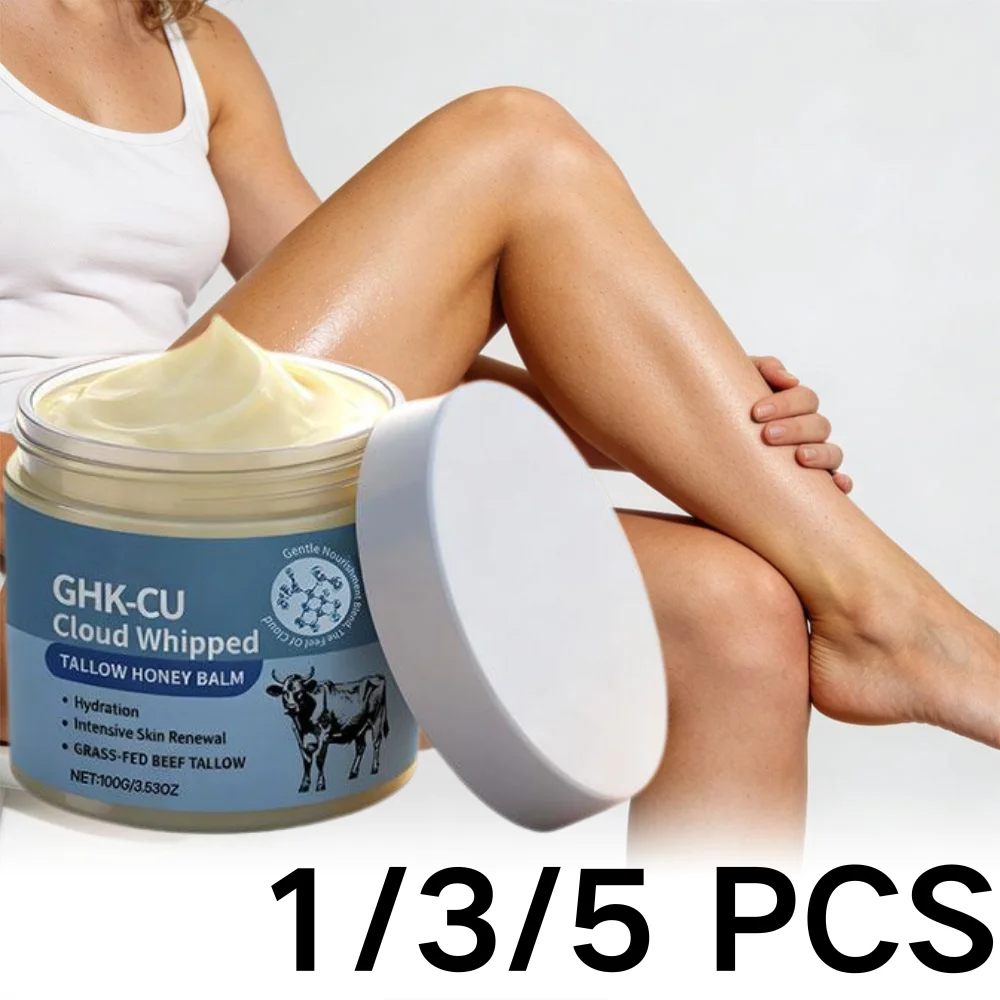 

GHK-CU Cloud Whipped Tallow Honey Balm: Антивозрастной бальзам для лица и тела с глубоким увлажнением и восстановлением кожного барьера. Уход за кожей.
