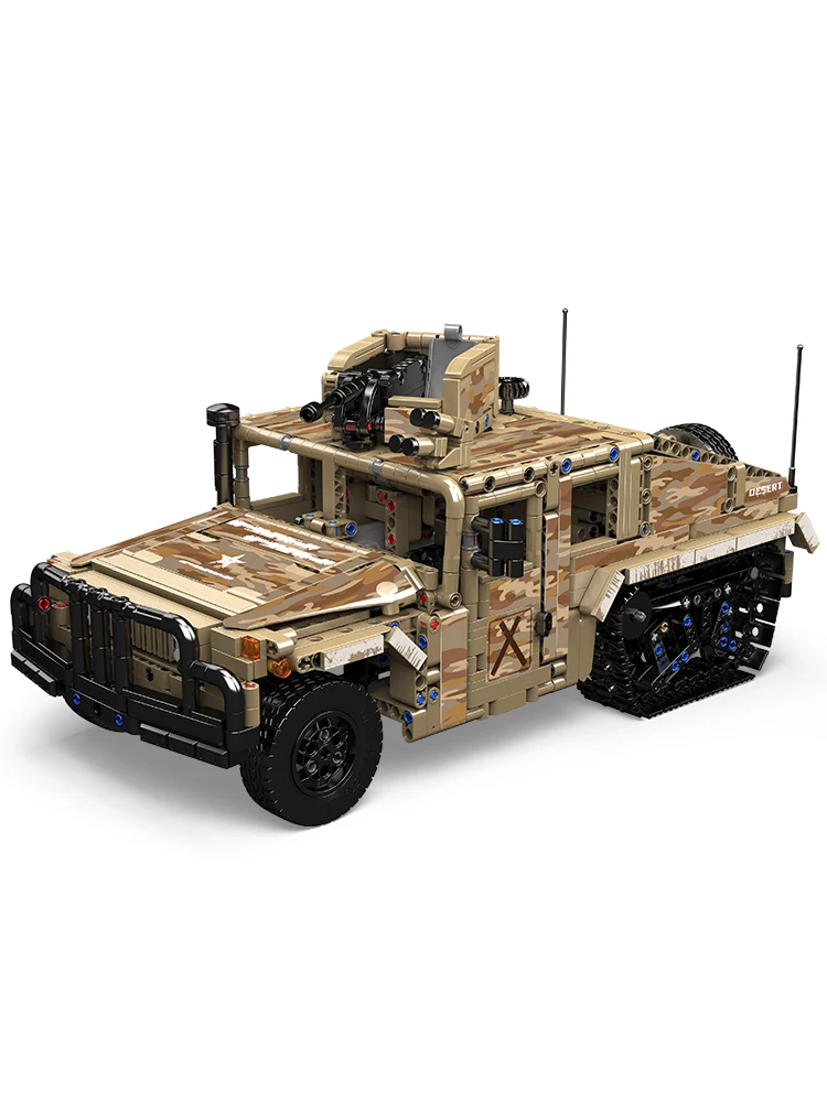 Mould King 20047 Technisches Auto-Spielzeug Das Motorisierte Militärische Kettenfahrzeug Baustein-Set Auto-Bausatz Kinder Weihnachtsgeschenk
