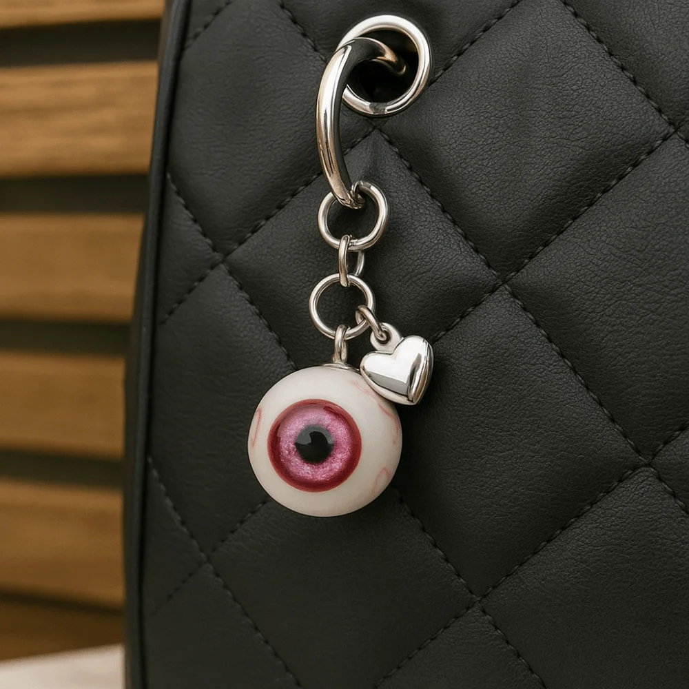 Schlüsselanhänger mit Auge im Gothic-Stil aus Harz, Augen-Charms, Halloween-Augen-Schlüsselanhänger, handgefertigtes lustiges Design, Augen-Schlüsselanhänger – Detail 3