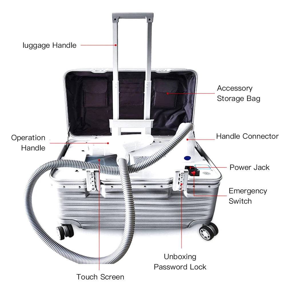 HaoBeauty YAGlaser Portátil Picosegundo Laser Removedor de Sardas Tatuagem com Detecção de Luz Máquina de Lavar Sobrancelha Não Invasiva