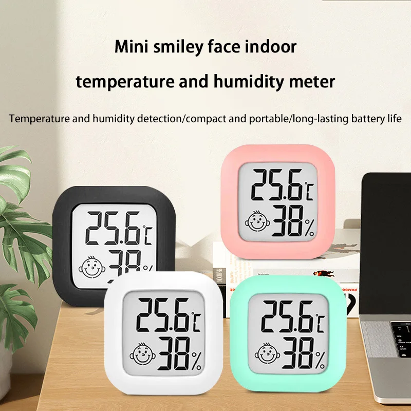 Mini Digital Thermometer Hygrometer Indoor Convenient Temperature LCD Electronic Monitor Hygrometer Outdoor Room 4Pcs Set