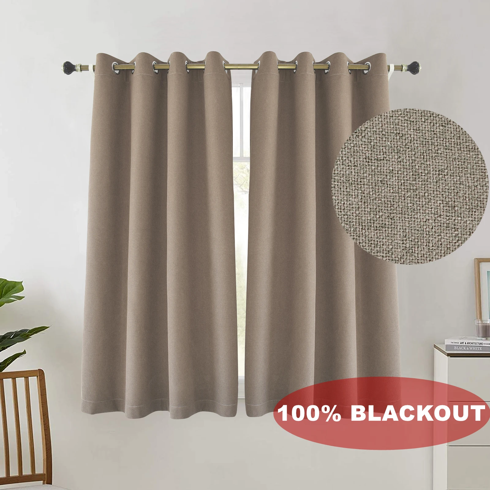 

310cm Height 100% Blackout Faux Linen Curtains For Living Room Bedroom Solid Color Soundproof Window Curtain drapes