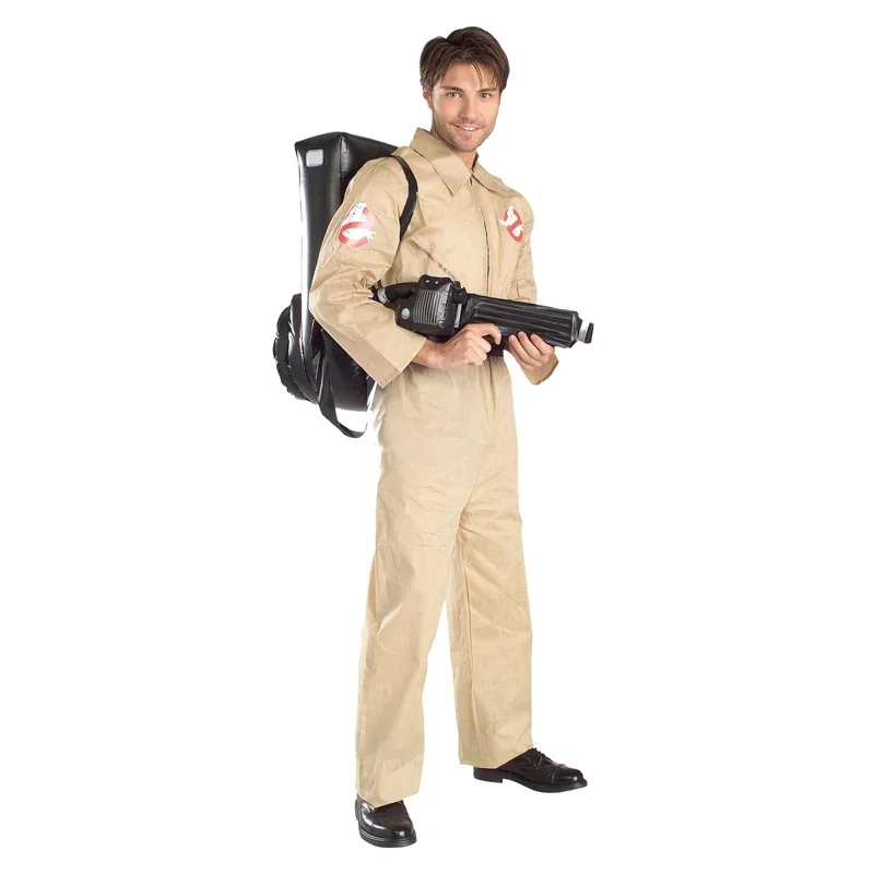 Movie Theme Ghostbuster Cosplay Kids Mens' Halloween Costume Suitable for Boys Child Adult Man Jumpsuit Cloth & Backpack