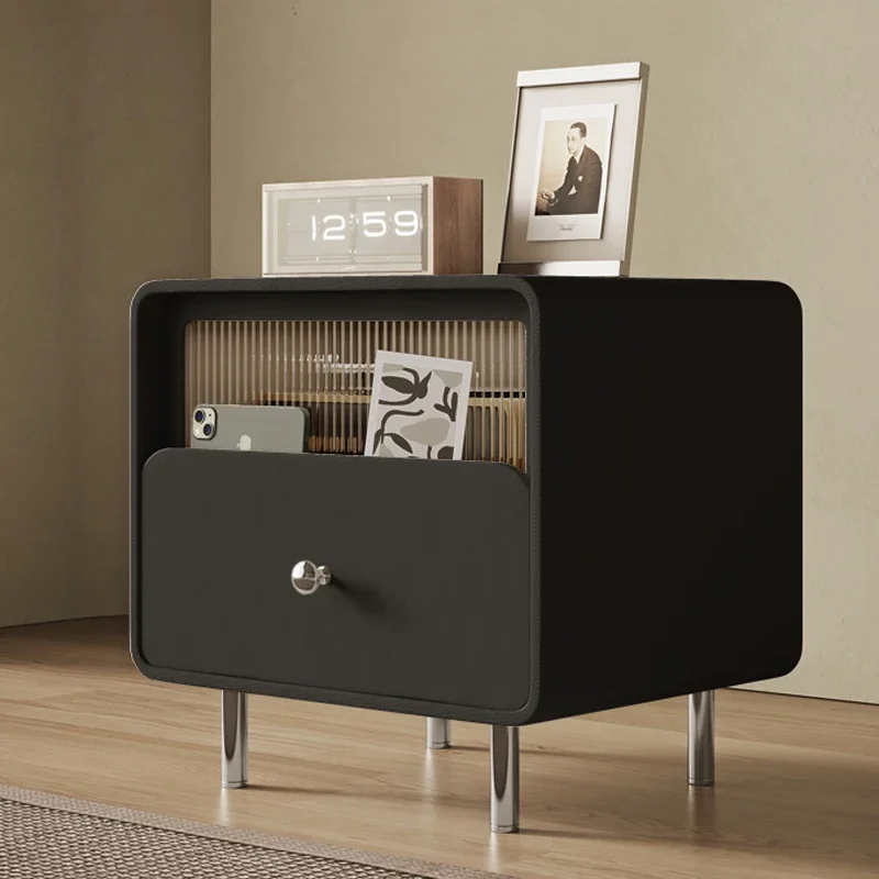 

European Aesthetic Night Table Tough Vintage Drawers Storage Nightstand Minimalist Practical Bedroom Furniture Mesa De Noche