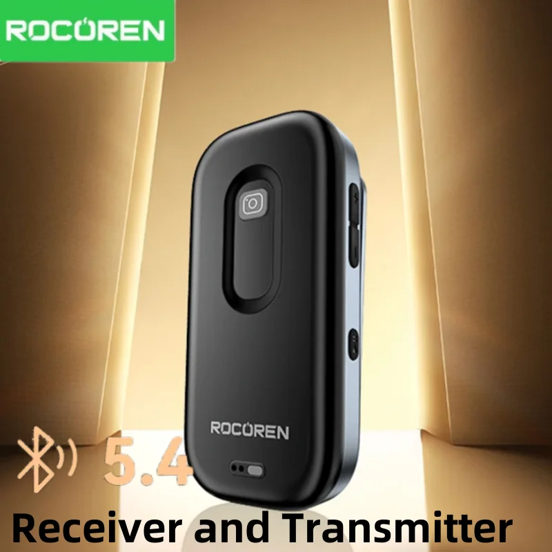 Rocoren Bluetooth 5.4 Adapter 3.5mm Jack Aux Wireless Adapter for Phones TV Car Audio Receiver Transmitter Remote Photo Control