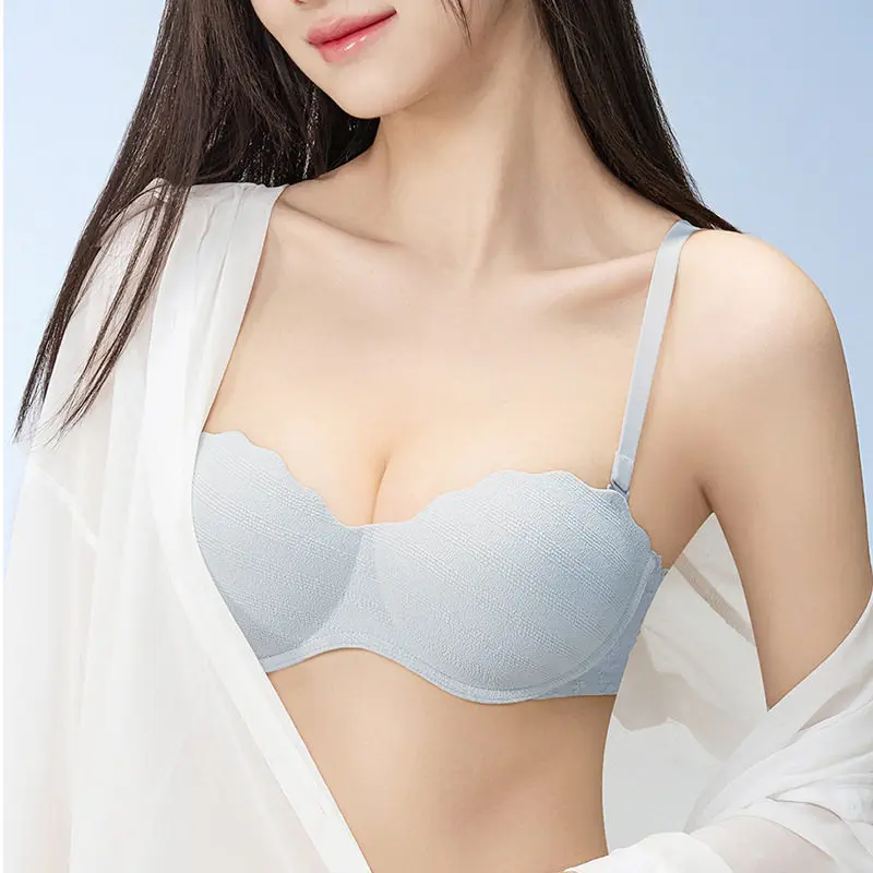 Best Sellers Popular Women French Lace Half Cup Bra Soft Underwire Push Up Lifting Slimming Thin Cup Anti Sagging Soft Lingerie