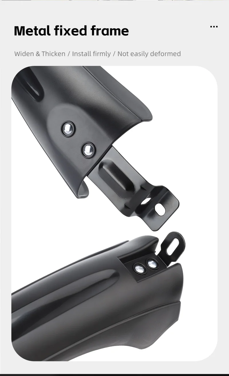 WEST BIKING Breite Fahrrad-Schutzbleche, Hohlschutzblech-Set für 20-24 Zoll Mountainbikes, für Regenfahrten auf dem Trail, aus strapazierfähigem PP-Kunststoff – Detail 7
