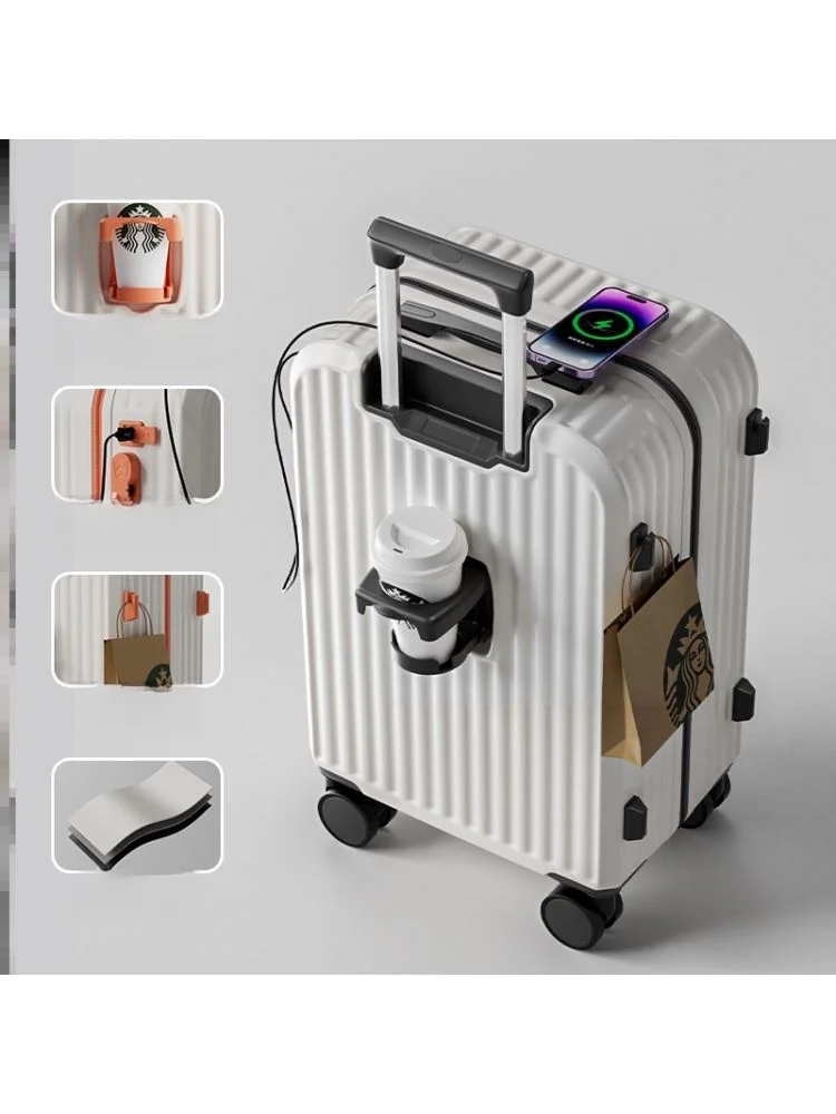 

Новый чемодан с цветовыми блоками для путешествий, для женщин и мужчин, 20 дюймов, с кодовым замком, из ABS/PC материала, с многонаправленными колесами