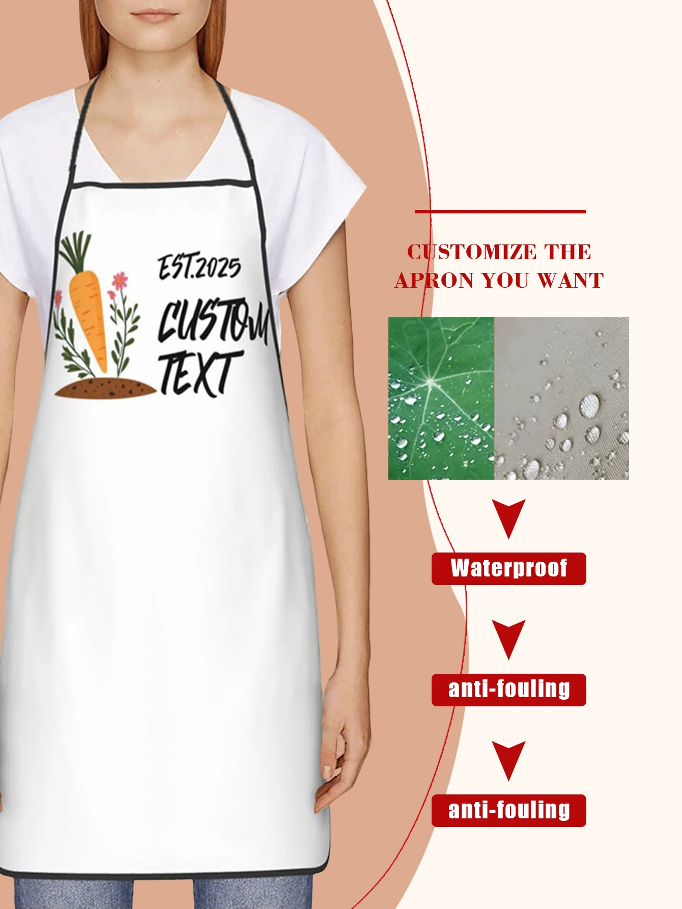 مخصص طباعة النص الرجال المطبخ المئزر التوقيع مآزر المطبخ المنزل الخبز الملابس عيد ميلاد سعيد