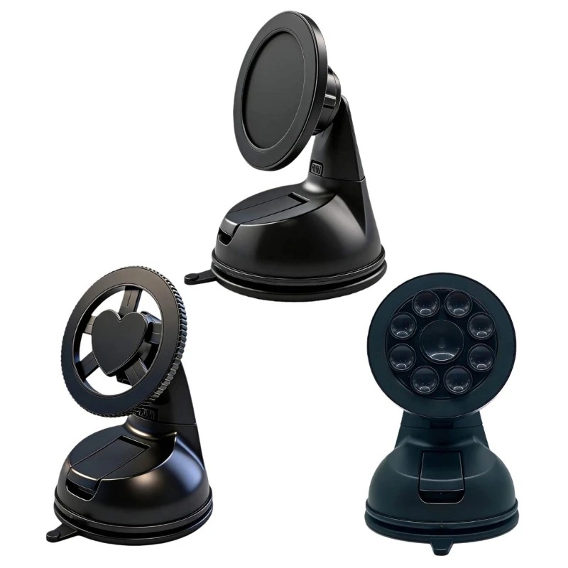 SZ Heart Cutout Car Mount with Washable Suction Cup Car Navigation Holder for Smartphones