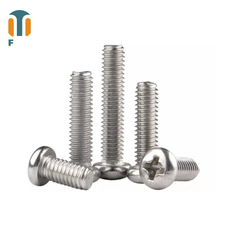 304 A2-70 GB818-85  M3 M4 Cross Recessed Pan Head Screws Stainless Steel Machine Screw Philips Wood Screw 50/100/200 Pcs