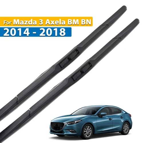 Limpiaparabrisas híbridos delanteros de Erick para Mazda 3 Axela BM BN 2014 - 2018 parabrisas ventana cepillos de lluvia 24 ""+ 18""