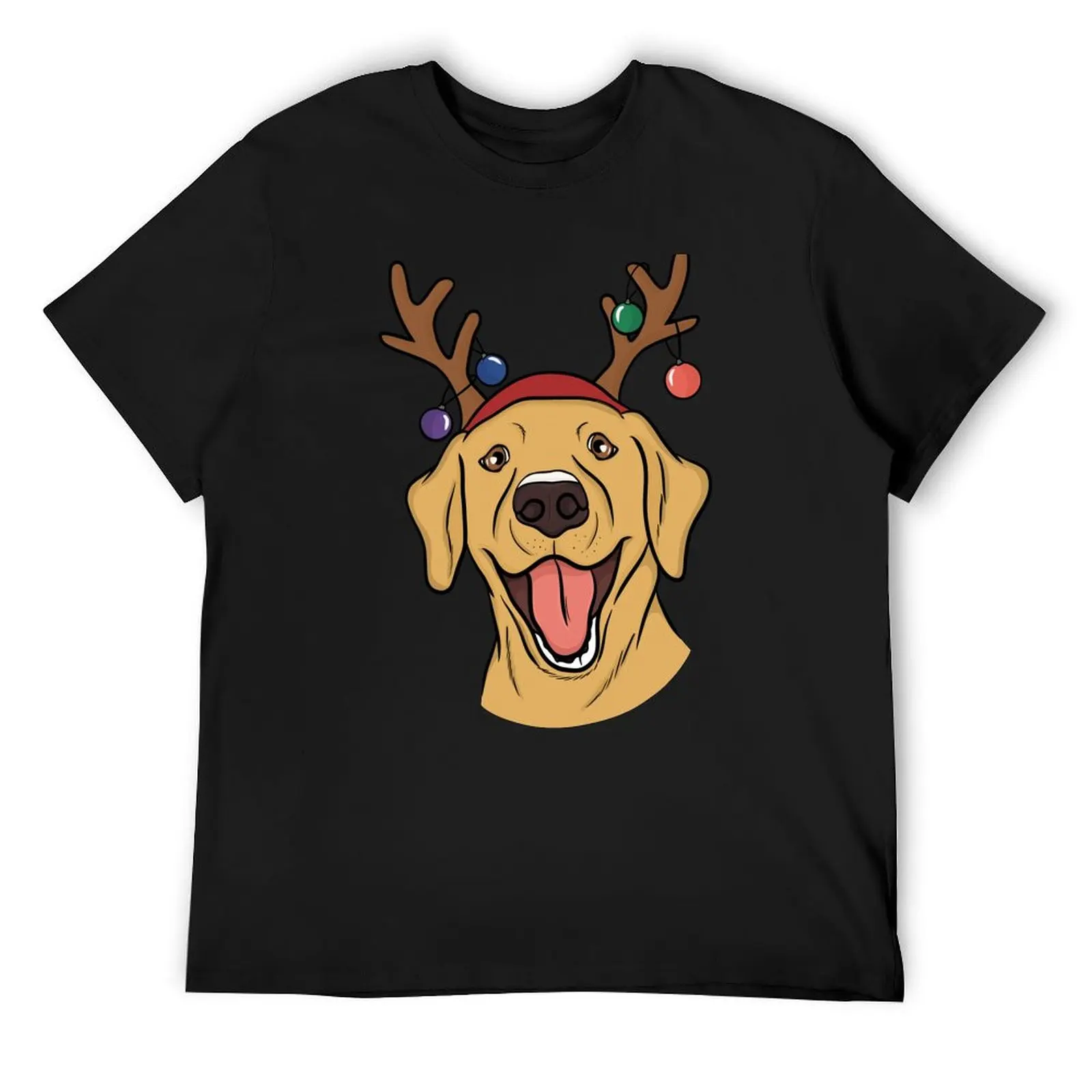 

Christmas Yellow Lab T-Shirt plus sizes vintage clothes blue archive mens graphic t-shirts funny