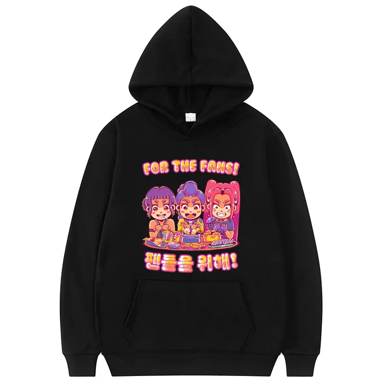 

Kpop Demon Hunters Hoodie Cute Kawaii Rumi Mira Zoey Graphic Sweatshirt Men Women Fashion Vintage Streetwear Male Casual Hoodies