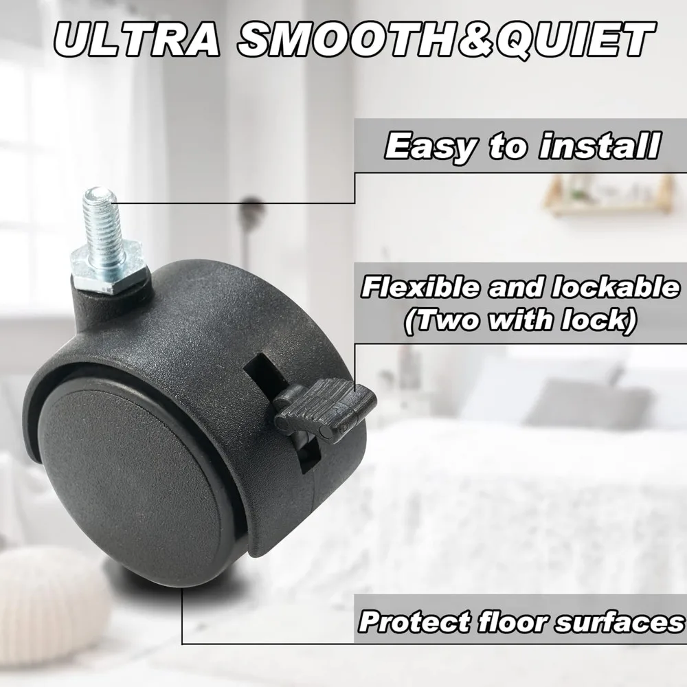 6FT Rolling Fabric Room Divider with Wheels for Home Office Privacy, Freestanding Partition Screen in Black