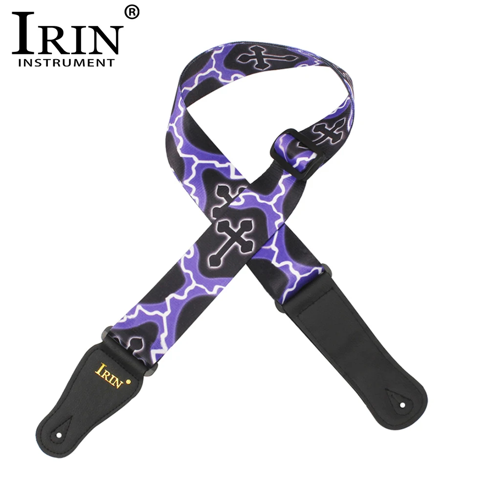 IRIN Universal Guitar Strap PU Leather Ends Adjustable Acoustic Guitar Bass Crucifix Strap Belt Guitar Bass Parts & Accessories