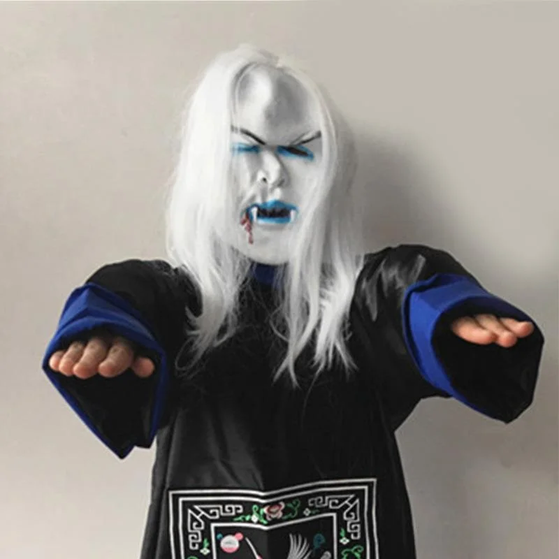 قناع رعب الهالوين من اللاتكس شيطان الموت المهرج وجه eup زي للرجال والنساء تنكر وجه شبح الشيطان #1