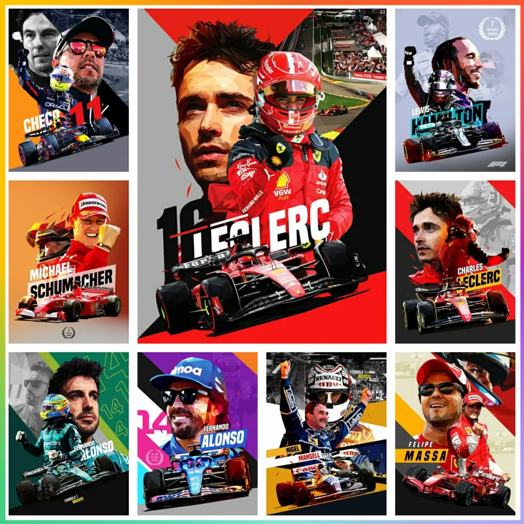 Современный стиль F1, легенда Шумахер, формула 1, произведение искусства, алмазная живопись, домашний декор для взрослых, 5D DIY