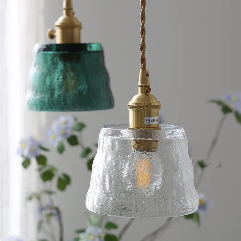 Nordic Minimalist Brass Aisle Japanese Glass Personality Creative Bedside Bedroom Dining Room All Copper Vintage Homestay Chande
