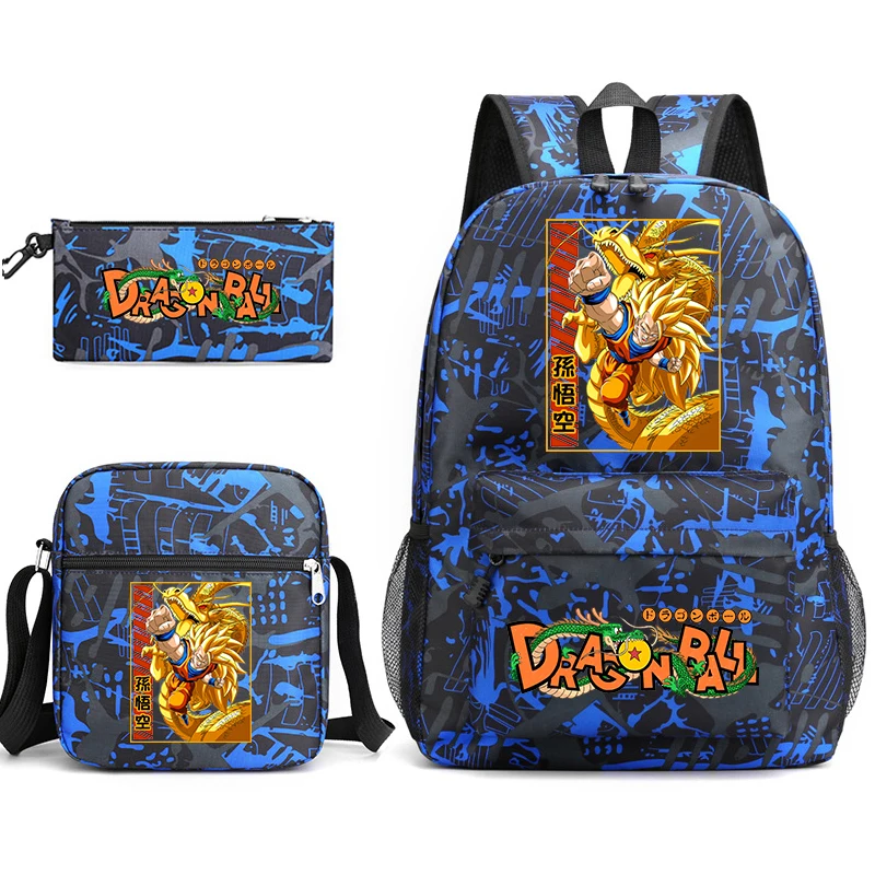 

Anime Dragon Ball Z Son Goku School Backpack Set Kids Shoulder Bag with Pencil Case Lightweight Bookbag