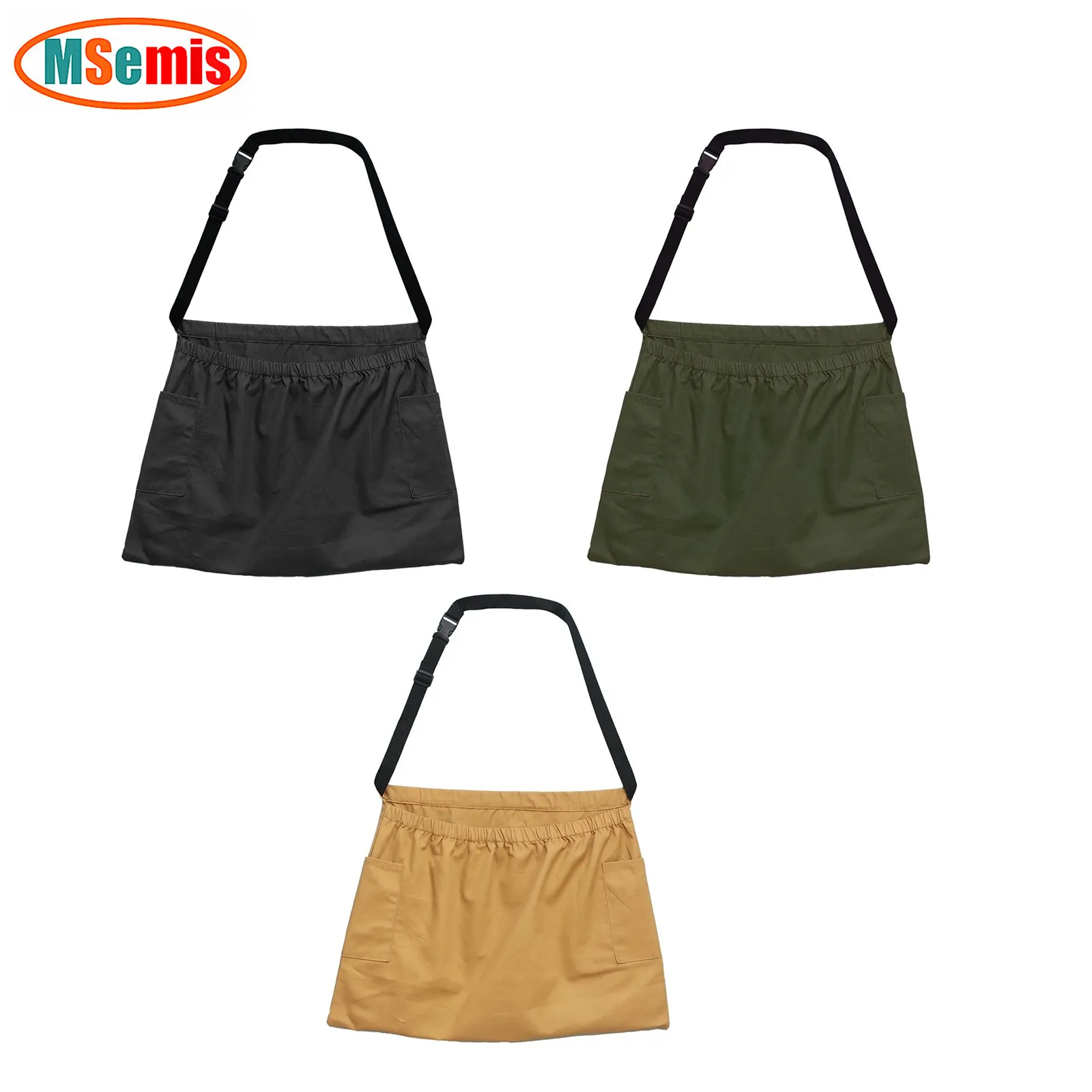 

Unisex Large Capacity Adjustable Elastic Gardening Apron Garden Tool Accessory with Pockets for Gardeners