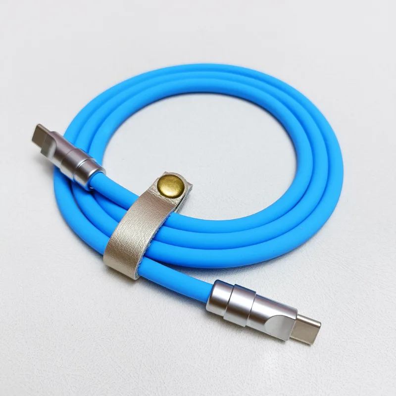 100W C-C Charging Data Cable Type-C to Type-C PD100 Super Fast Charge Liquid silicone Cable for MacBook Laptop iPad Pro Android