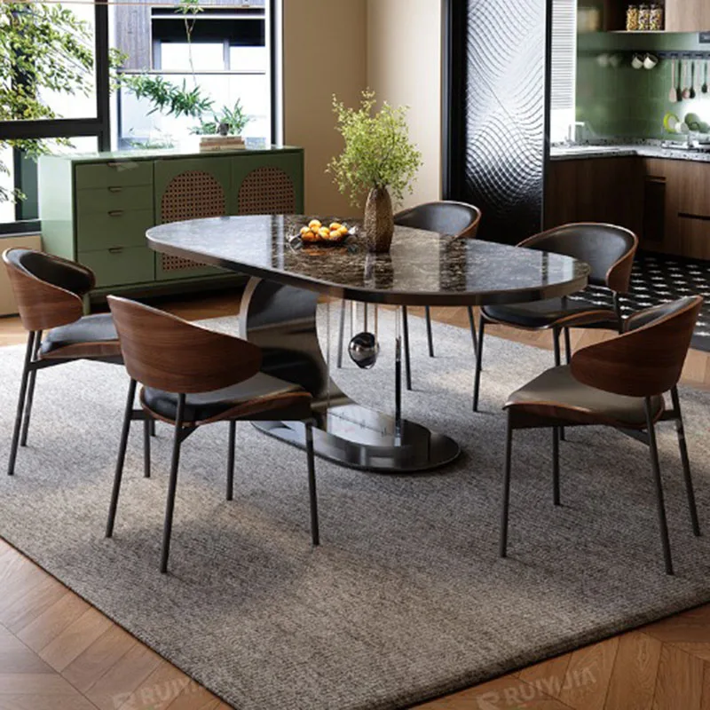 Funky Universal Dining Table Accent Luxury Nordic Design Aesthetic Dining Table Decoration Juegos De Comedor Salon Furniture