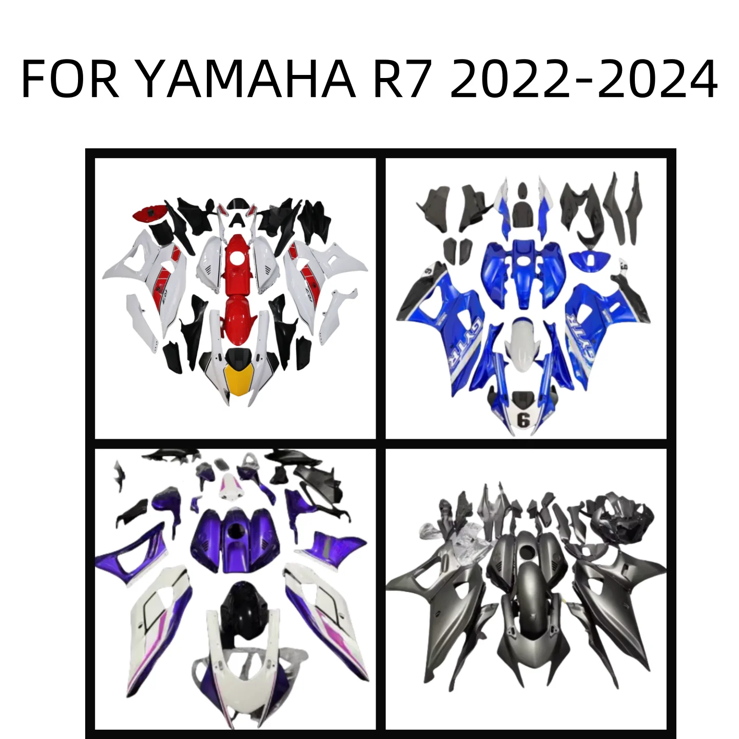 

Комплект обтекателя мотоцикла из АБС-пластика для Yamaha YZF R7 2022 2023 2024 YZF-R7 22 23 24, индивидуальный комплект кузова мотоцикла