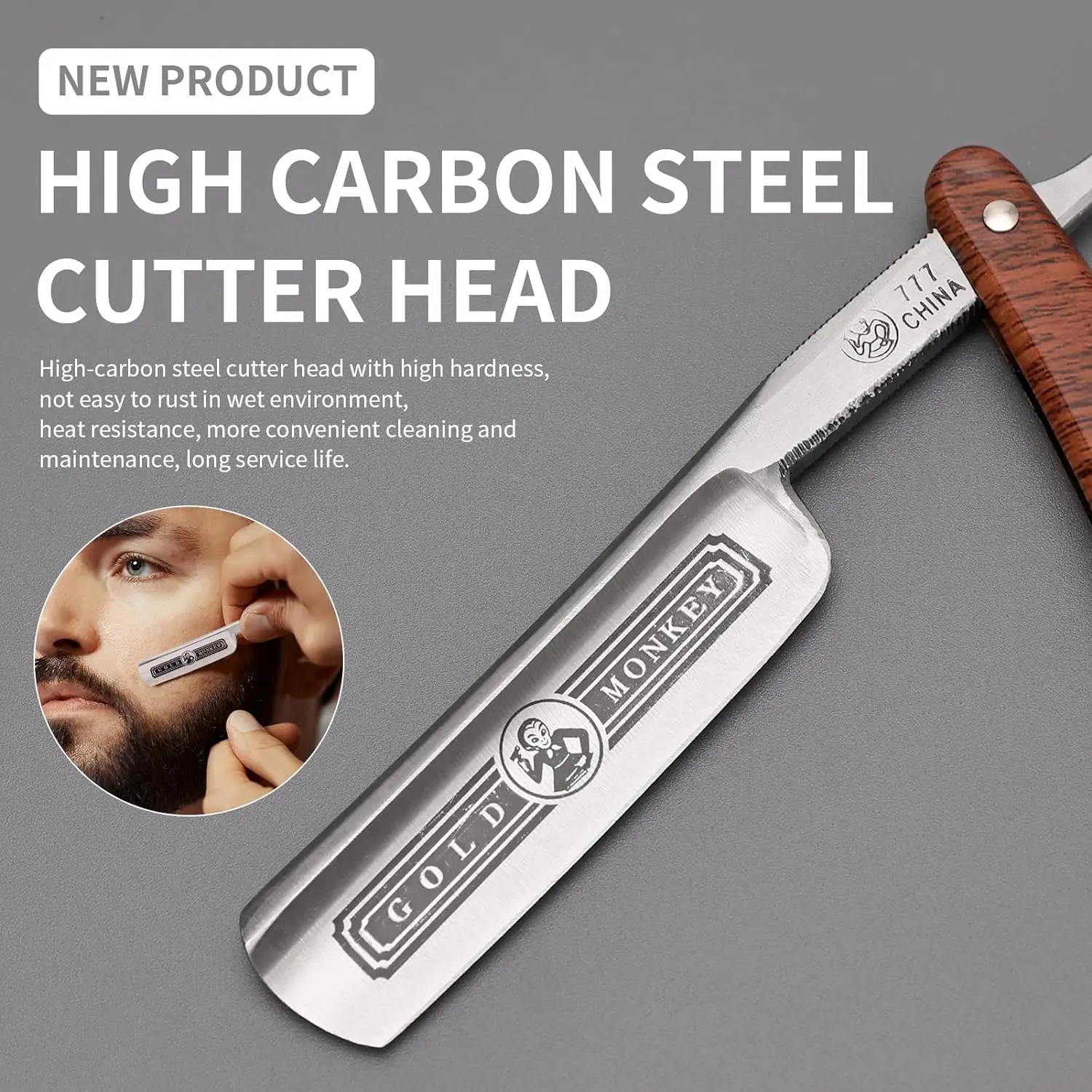 Barber Manual Shaving Razor Men Folding Straight Edge Beard Cutter Barbershop Shavette Trimming Whisker Styling Tools Supplies ﻿