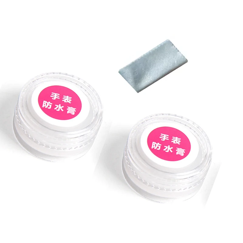 

3CS Watch Waterproof Cream Fit For Watch Glass Watch Back Cover Waterproof Ring Seal Watch Repair Tools Cleaning Cloth Set
