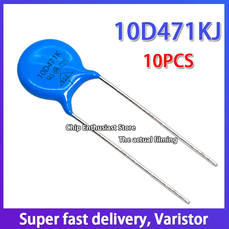 10pcs Varistances KD10 10D270K 330K 820K 101K 121K 151K 221K 331K 361K 471K 471KJ 561K 681K 112K 180K 390K 241K 301K 431K 10MM