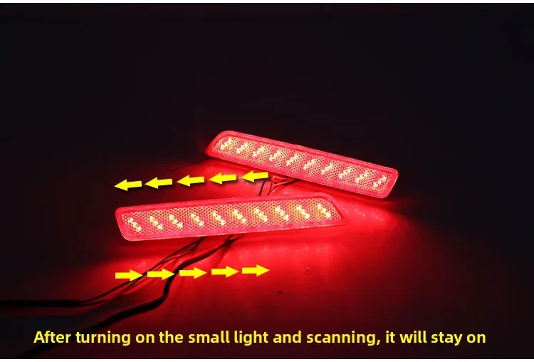 Car Led Rear Bumper Reflector Light DRL Dynamic Turn Signal Driving Brake Lights Warning Lamp For GWM Poer 2022 2023 2024 detail image 8