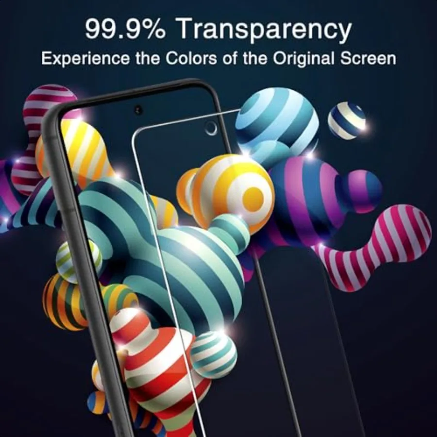 KAREEN 2+2 Pack Screen Protector for Google Pixel 8A Tempered Glass Film with Camera Lens Protector Anti Scratch Bubble Free Ca