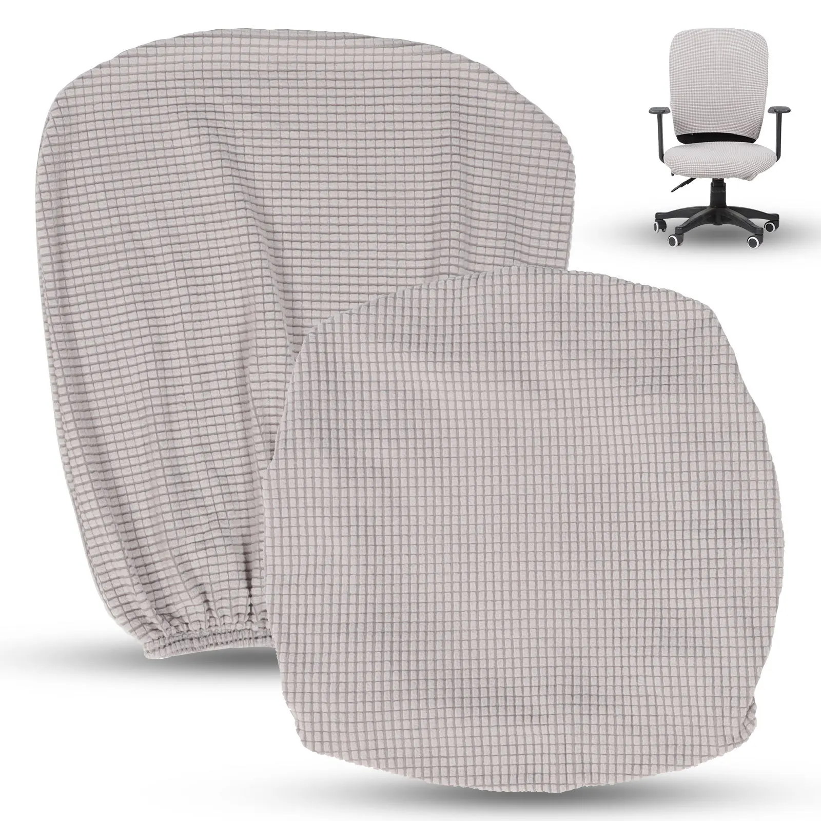 

1Set Stretch Office Chair Cover Split Back Elastic Swivel Chair Seat Protector Cover Slipcover Seats Slipcover